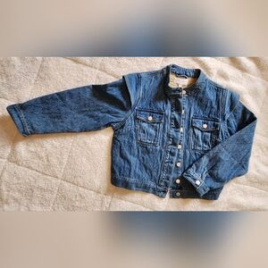 Dear John Kit Quilted Cropped Denim Lady Jacket Size Large Courtney Jean Jacket